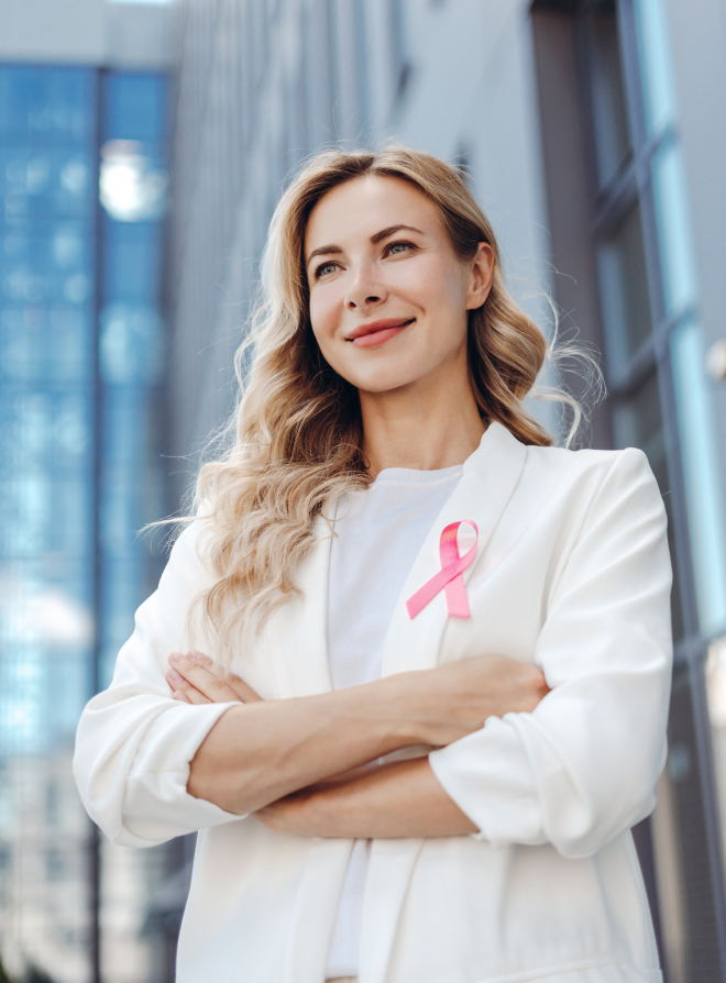 Person living well with cancer support