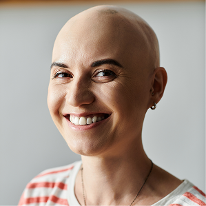 Volunteer helping people affected by cancer