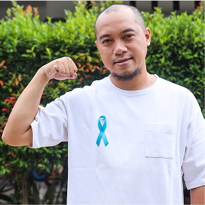 Person supported through treatment